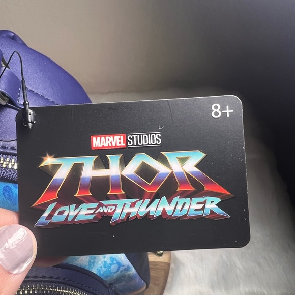 Loungefly Marvel Thor: Love and Thunder Mighty Thor and Thor Mini Backpack NWT - Picture 6 of 10
